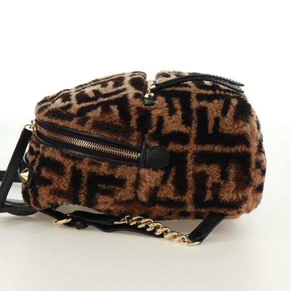 FENDI Shearling Mini Backpack - Picture 3 of 15
